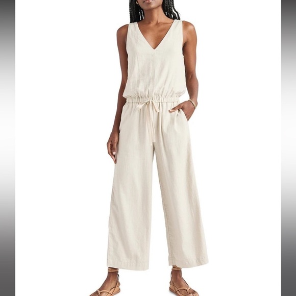 Women's Cream Jumpsuit - Picture 1 of 15